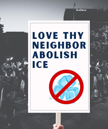 Discover Abolish ICE Protest Sign  Activist Rally Poster (Digital Download)