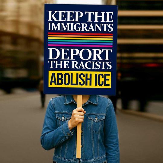 Resist Poster: Abolish Ice Political Protest Sign