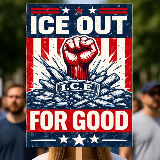 Discover ICE Out for Good Protest Poster, Anti ICE Protest Sign, Immigration Justice Print, Stop Injustice Sign, Digital Download, 3 Sizes PDF