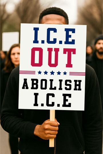 Discover ICE OUT Protest Poster, Abolish ICE Protest Poster, Minneapolis Ice Out Sign, Immigrant Rights Wall Art, Human Rights Awareness Poster