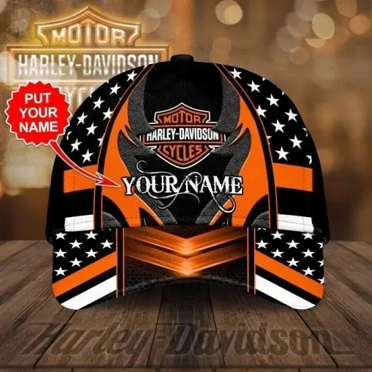 Discover Personalized Harley Motor Davidsonn Racing Classic Cap Gift For Husband Dad
