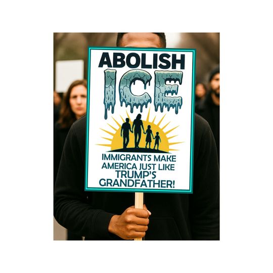 Discover Abolish Ice Protest Poster | Immigrants Make America | Anti Maga | Anti Trump | Social Justice Gift | Ice Out | Human Rights Protest Sign