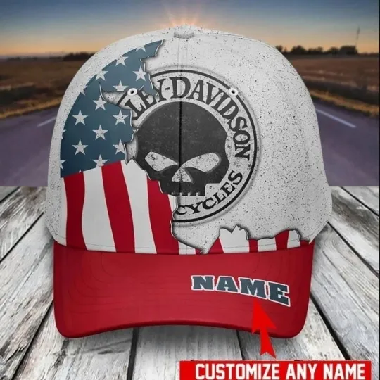 Discover Personalized Harley Motor Davidsonn Racing Classic Cap Gift For Husband Dad