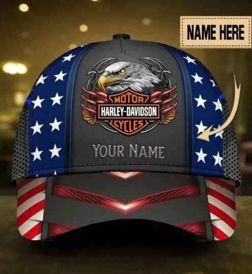 Discover Personalized Harley Motor Davidsonn Racing Classic Cap Gift For Husband Dad