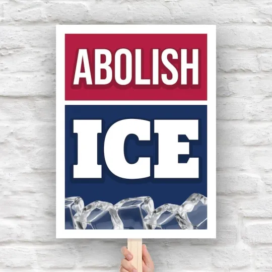Discover Abolish ICE Protest Sign Anti-Trump Anti-ICE Rally Poster