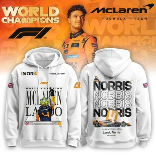 1McLaren x Lando Norris World Champion Special Edition Collection 3D Hoodie