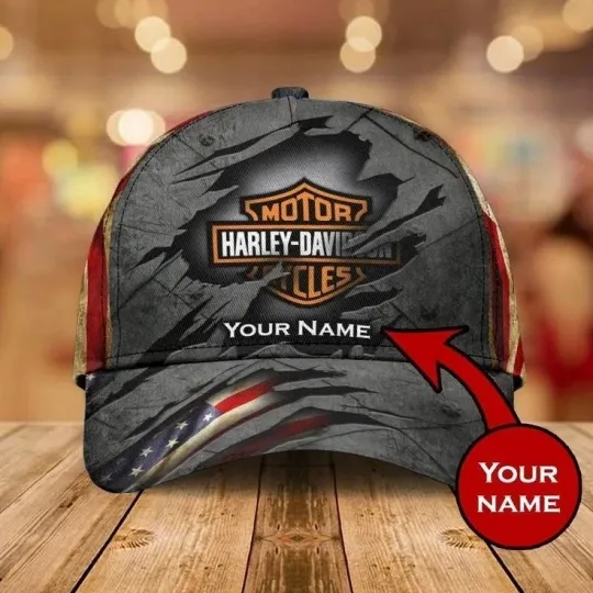 Discover Personalized Harley Motor Davidsonn Racing Classic Cap Gift For Husband Dad