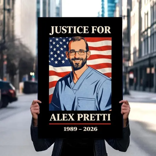 Discover Justice for Alex Pretti, Abolish ICE Immigration Human Rights Protest Sign Poste