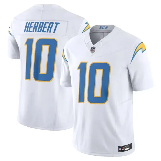 Discover NWT Men's Chargers #10 Justin Herbert White Limited Stitched Player Jersey S-3XL