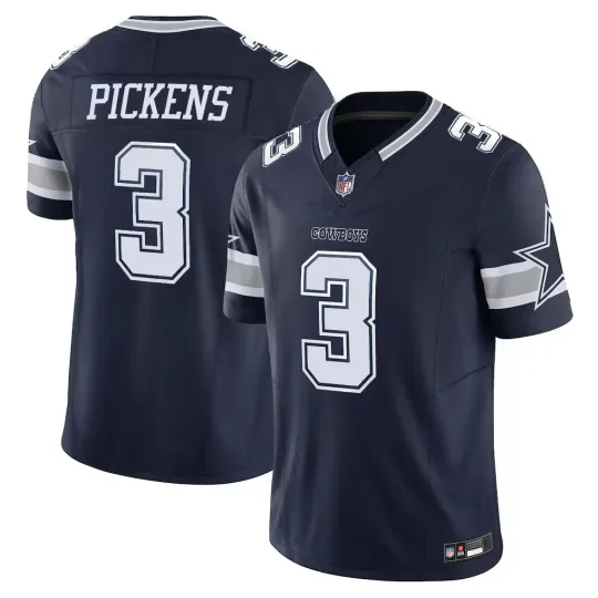 Discover NWT Men's Cowboys #3 George Pickens Navy Limited Stitched Player Jersey S-3XL