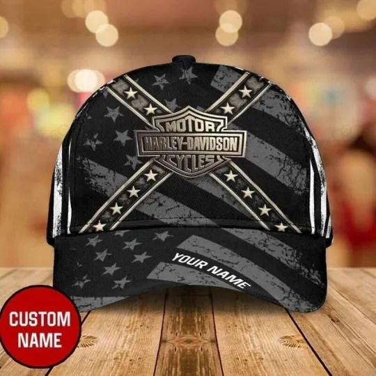 Discover Personalized Harley Motor Davidsonn Racing Classic Cap Gift For Husband Dad