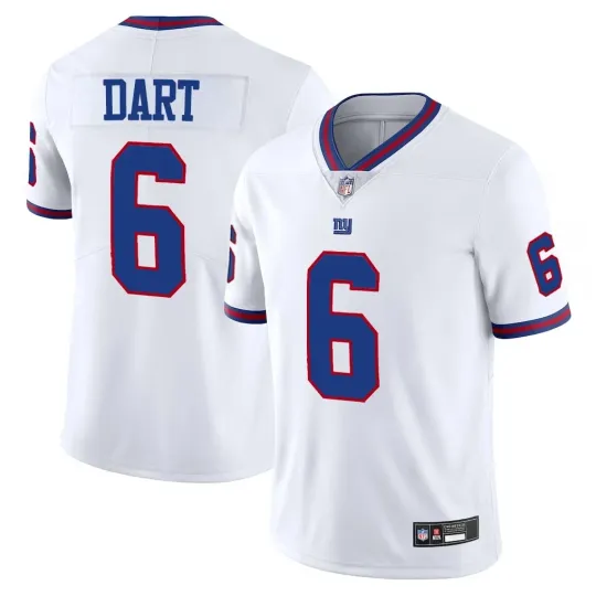 Discover Men's Giants #6 Jaxson Dart White Alternate Vintage Game Stitched Jersey S-3XL