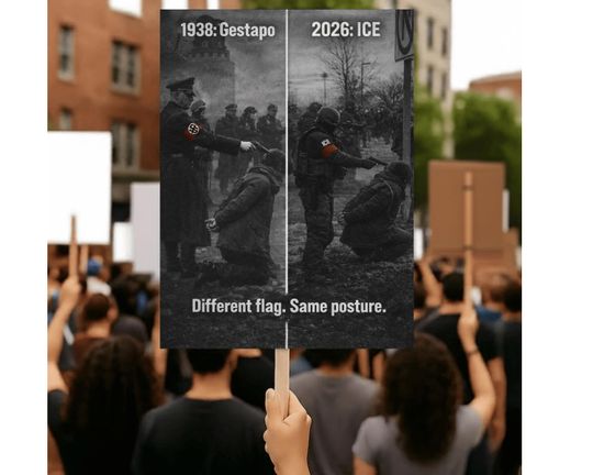 Anti-ICE Political Protest Sign ,Ice Gestapo Protest sign , Fuck Ice Protest ,Anti - Trump - Minneapolis Protest,  ICE Shooting Minneapolis
