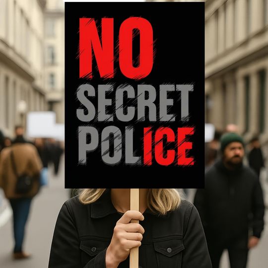 Discover No Secret Police Protest Sign, Anti Ice Rally Sign, Anti-Racism Sign, F*ck Ice Protest Poster, Anti-Trump Sign, Abolish Ice Protest Sign