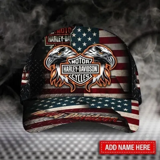 Discover Personalized Harley Motor Davidsonn Racing Classic Cap Gift For Husband Dad