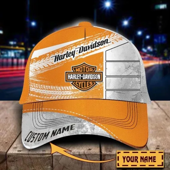 Discover Personalized Harley Motor Davidsonn Racing Classic Cap Gift For Husband Dad