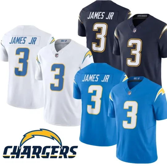 Discover NWT Men's Charge #3 Derwin James Jr. Limited All Stitched Player Jersey S-3XL