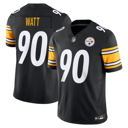 Discover Men's Steeler #90 T.J. Watt Black Limited Game Stitched Player Jersey All Size