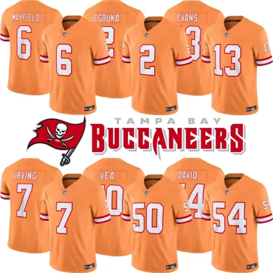 NWT Men's Buccaneers 2025 Orange Retro Game Jersey