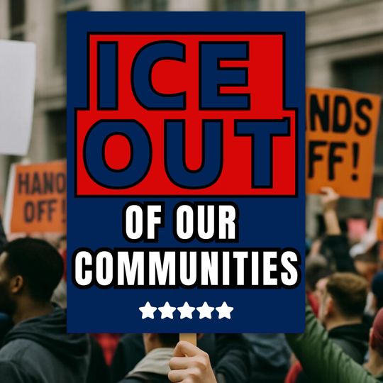 Discover ICE Out Of Our Communities Yard Sign, Anti Ice Outdoor Sign, Stop ICE Terror March Protest, Political Protest Sign, Emergency Call To Action