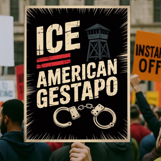 Discover Abolish ICE Immigration Human Rights Protest Sign PRINTABLE, Anti-Trump Poster Sign, Political Activist Rally Sign, Digital Download