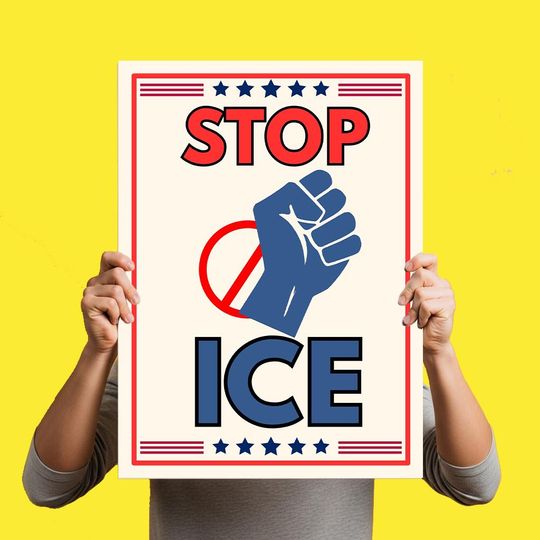Discover Stop ice Protest Sign SVG PNG JPG pdf | political artwork | Anti-Trump Protest Poster Sign For March,Rally Sign,Protest Sign,printable