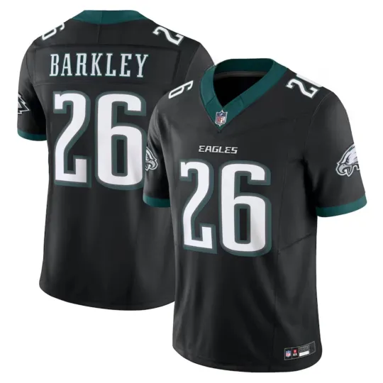 Discover NWT Men's Eagles #26 Saquon Barkley Black Limited Stitched Player Jersey S-3XL