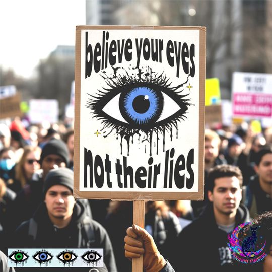 Discover Anti-ICE Protest Sign, Believe Your Eyes ICE Poster (Digital Download, 4:5 Ratio)