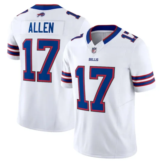 NWT Men's/Youth Bills #17 Josh Allen White Jersey