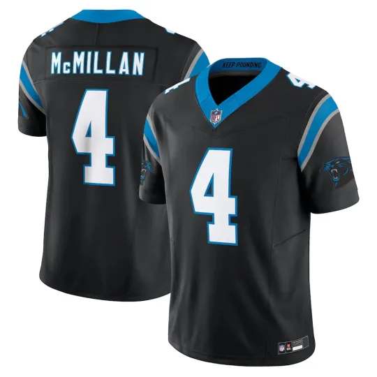 Discover Men's Panthers #4 Tetairoa McMillan Black Limited Stitched Player Jersey S-3XL