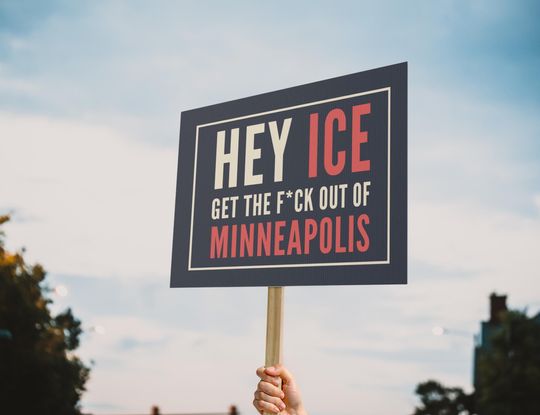 Discover Anti-ICE Minneapolis Protest Sign, Sticker