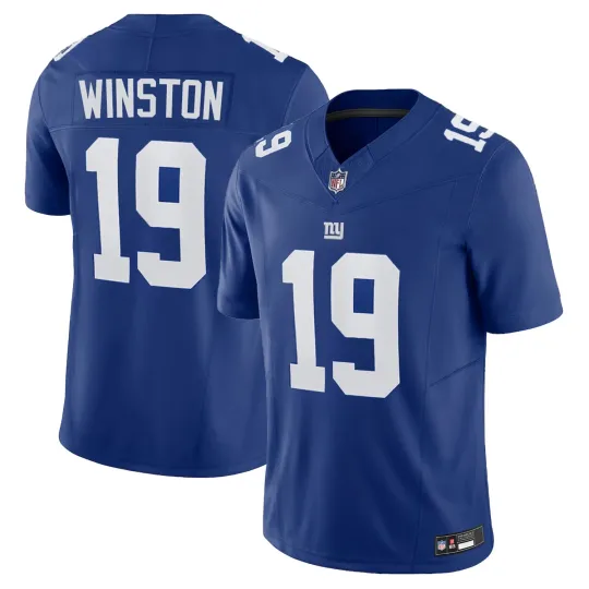 Discover NWT Men's Giants #19 Jameis Winston Royal FUSE Limited Stitched Jersey S-3XL