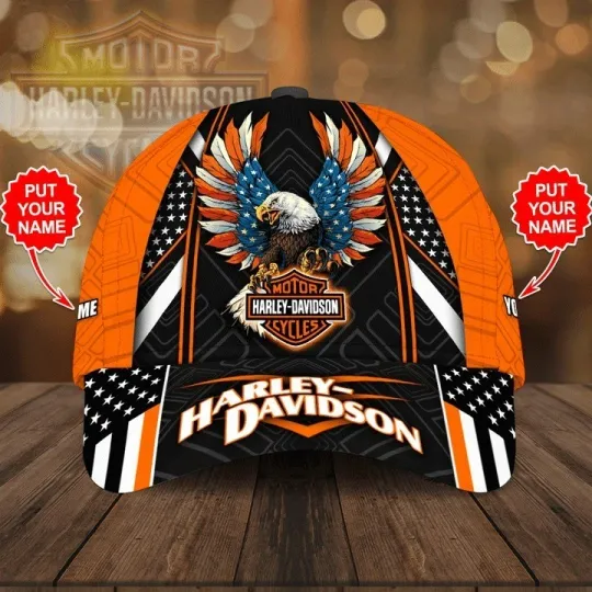 Discover Personalized Harley Motor Davidsonn Racing Classic Cap Gift For Husband Dad