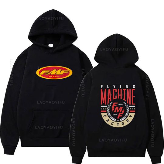 Discover FMF Racing Exhaust Ama Motocross Theme Men's Autumn Clothing New Hoodies and Sweatshirts Hooded Shirt Hoodie Y2k Pullovers Hoody