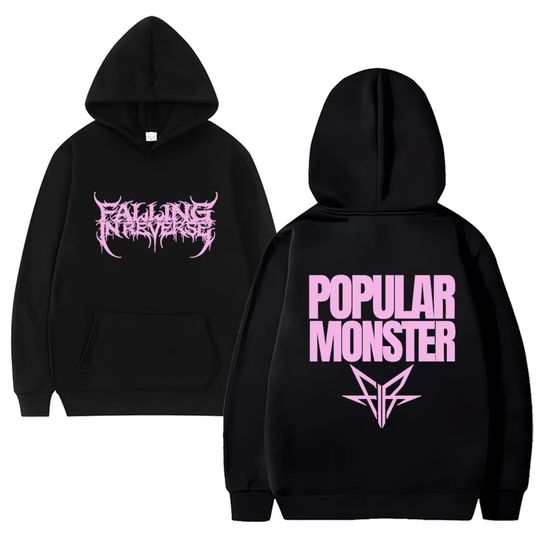 Banda De Rock Falling in Reverse Nuevo Álbum Popular Monstour Impreso Sudadera Con Capucha Hombres Mujeres Moda Y2k Streetwear