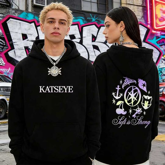2026 New Katseye men and women casual hooded sweatshirts large sleeve jerseys thick hooded sweatshirt couple