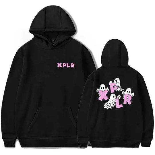 Discover Xplr - Men's and women's long sleeved hooded sweatshirts unisex streetwear hip-hop style ghost print Sam's and Colby Merch