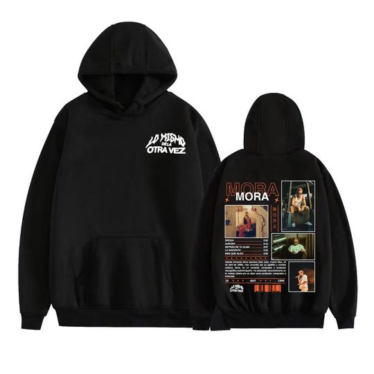 Discover Rapper Mora Lo Mismo Dela Otra Vez Tour 2025 Hoodies Men Fashion Hip Hop Vintage Sweatshirt Casual Fleece High Quality Pullovers