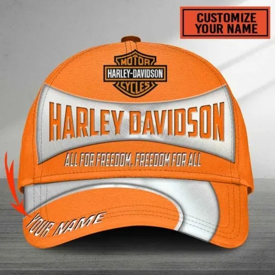 Discover Personalized Harley Motor Davidsonn Racing Classic Cap Gift For Husband Dad