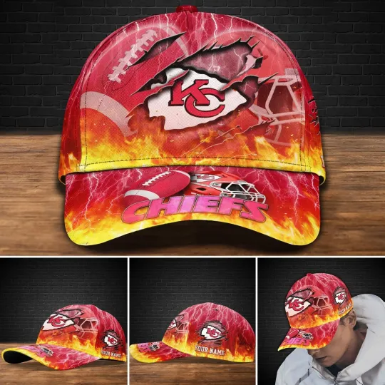 Personalized Kansas City Football Chiefss Team Classic Cap Gift For Husband Dad