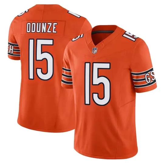 Discover NWT Men's/Youth Bears #15 Rome Odunze Orange Jersey