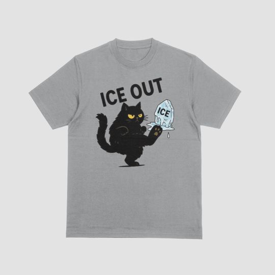 Discover ICE OUT Shirt | Political Protest Cat Graphic Tee  Anti ICE Activist T-Shirt