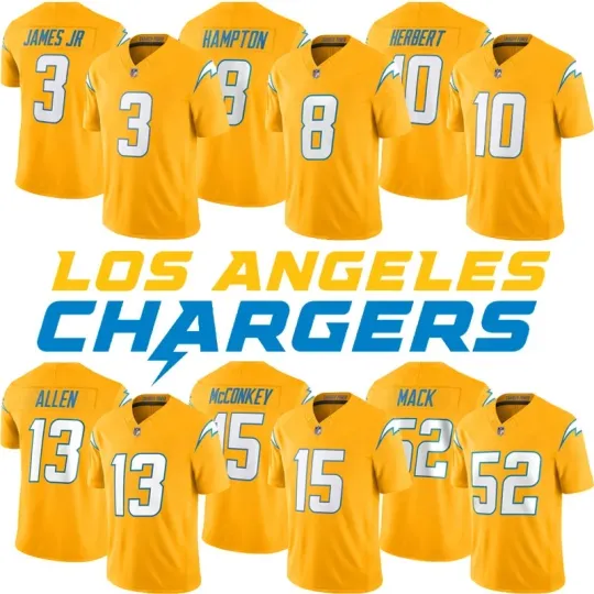 Discover Men's Chargers 2025 Gold Alternate Charger Power Jersey