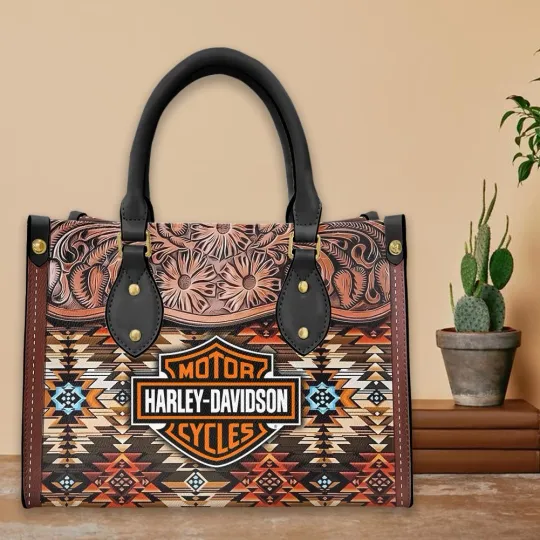 Discover Harley Motor Davidsonn Racing Leather Handbag Biker Gift