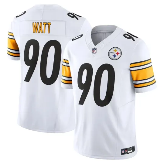 Discover NWT Men's Steeler #90 T.J. Watt White Jersey