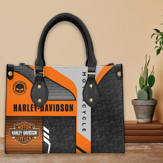Discover Harley Motor Davidsonn Racing Leather Handbag Biker Gift