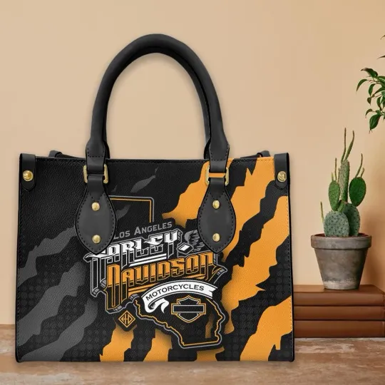 Discover Harley Motor Davidsonn Racing Leather Handbag Biker Gift