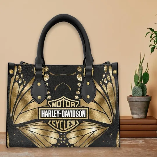 Discover Harley Motor Davidsonn Racing Leather Handbag Biker Gift