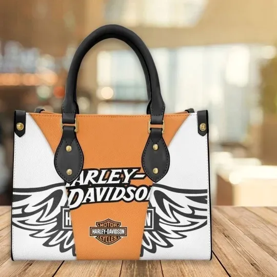 Discover Harley Motor Davidsonn Racing Leather Handbag Biker Gift