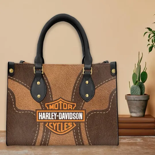 Discover Harley Motor Davidsonn Racing Leather Handbag Biker Gift